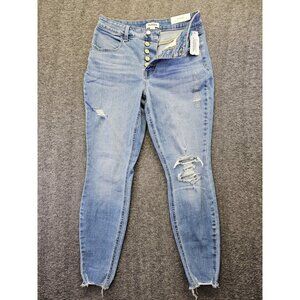 M Jeans by Maurices S Short Mid Fit Mid Rise Super Skinny Ankle NWT Button Fly
